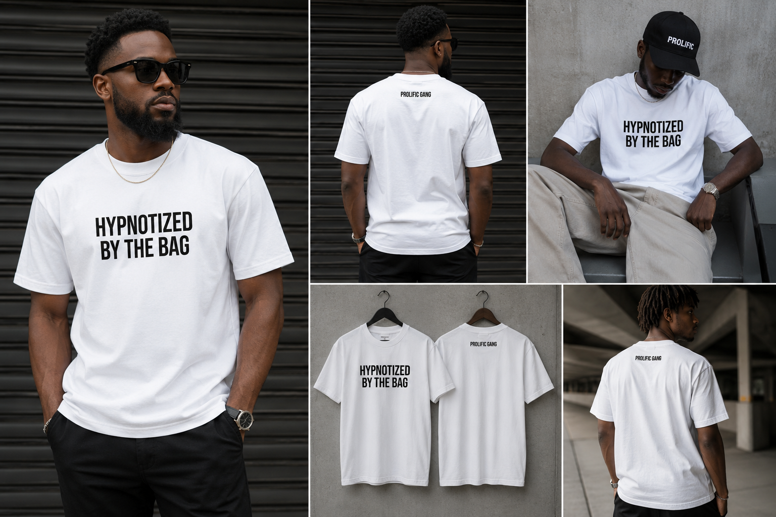 T-shirt lookbook imagery